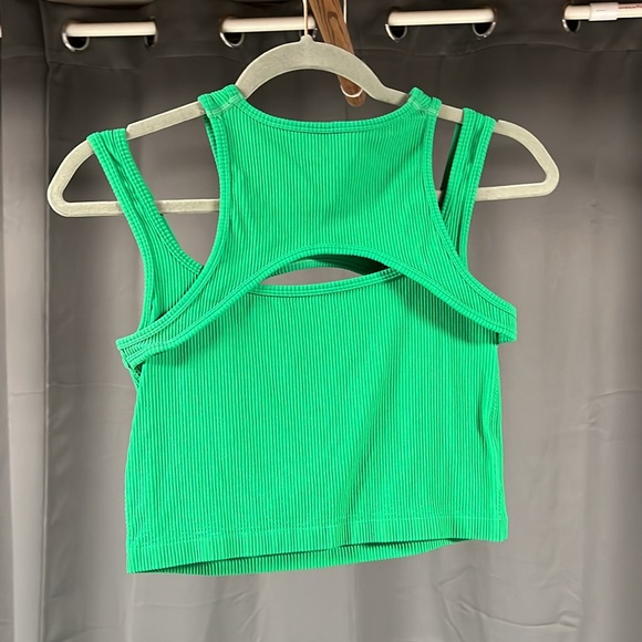 Green Garage Crop Tank Top - Picture 4 of 4